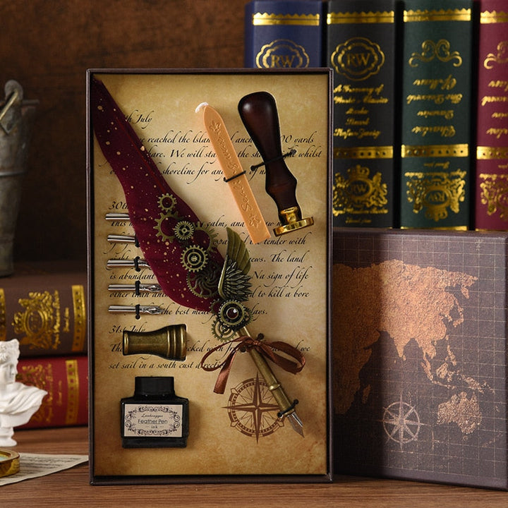 Lisslune | Phoenix Feather Mechanic Calligraphy Pen Set