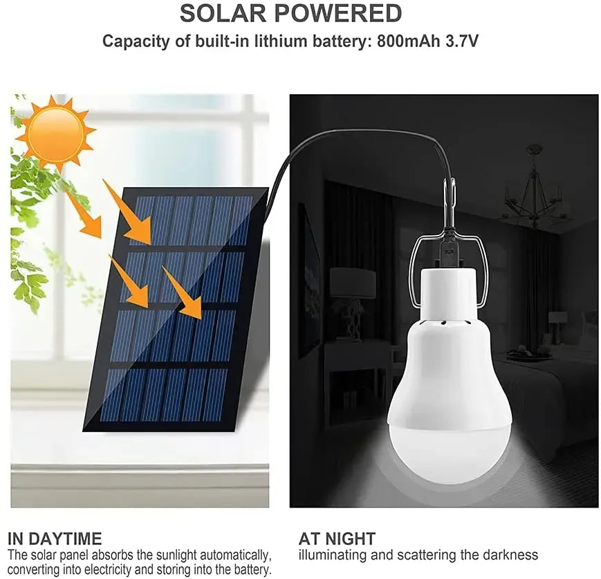 Lisslune | Solar lamp with solar panel – Energy-saving LED lamp for indoor and outdoor use