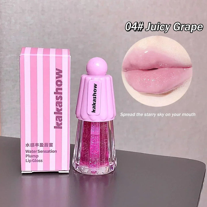 Rynx | Crystal Jelly Moisturizing Lip Oil Plumping Lipstick Makeup Jelly Plump Lips Glow Oil Tinted Lip Plumper Korean Makeup