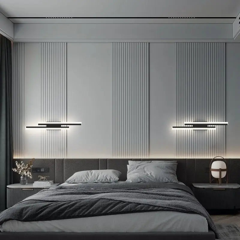 Lisslune | Modern LED Wall Lamp: Black/Gold Acrylic Room Decoration Light