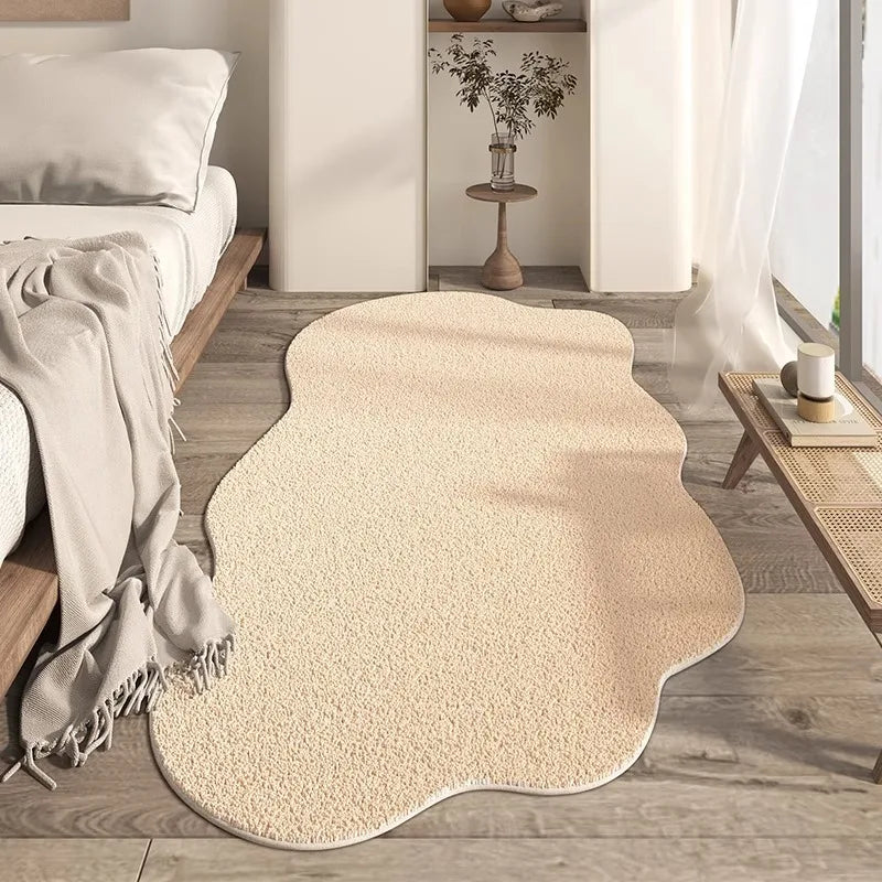 Rynx | Irregular Living Room Large Rugs Minimalist Bedroom Nightstand Carpet Plush Coffee Table Rugs Soft Comfortable Carpet Carpet