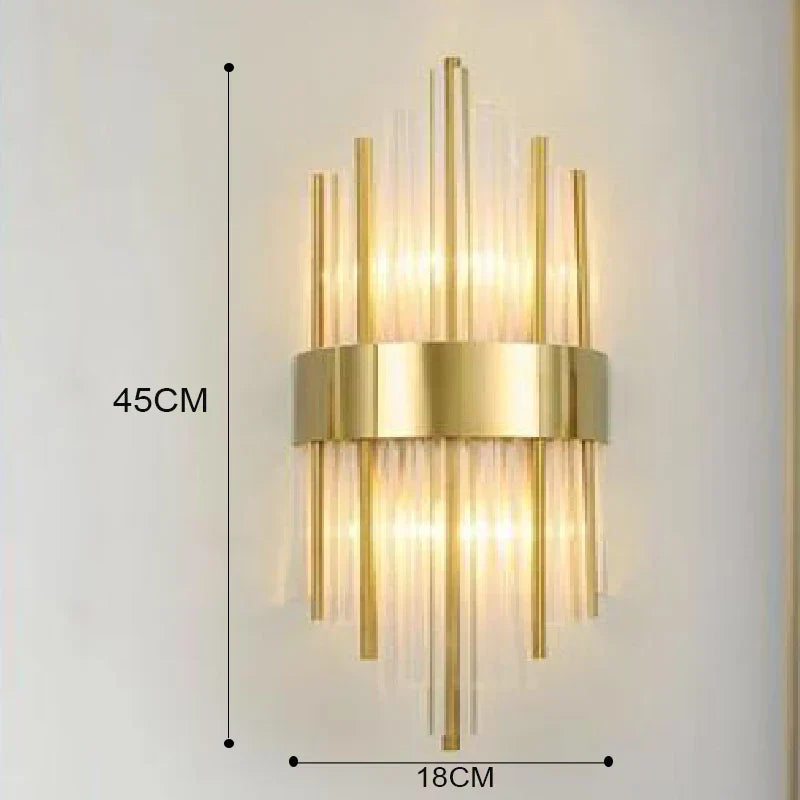 Lisslune | GoldenLuxe Elegant LED Wall Lamp | Luxurious Design in Gold | Stylish Wall Lighting