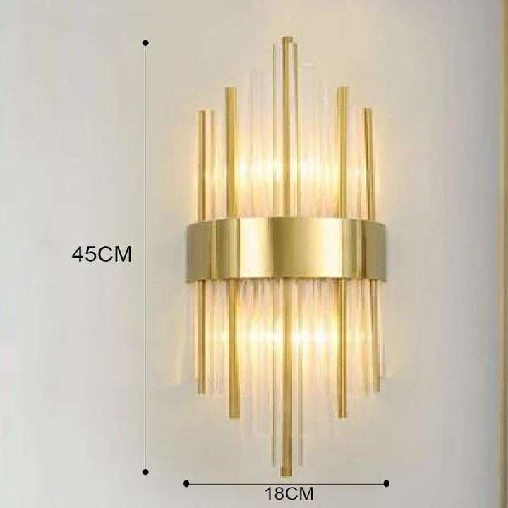 Lisslune | GoldenLuxe Elegant LED Wall Lamp | Luxurious Design in Gold | Stylish Wall Lighting