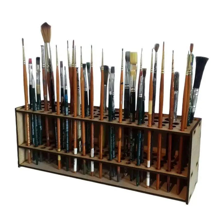 Lisslune | Sustainable Wood Workspace Organizer - Stylish Caddy for Brushes and Tools