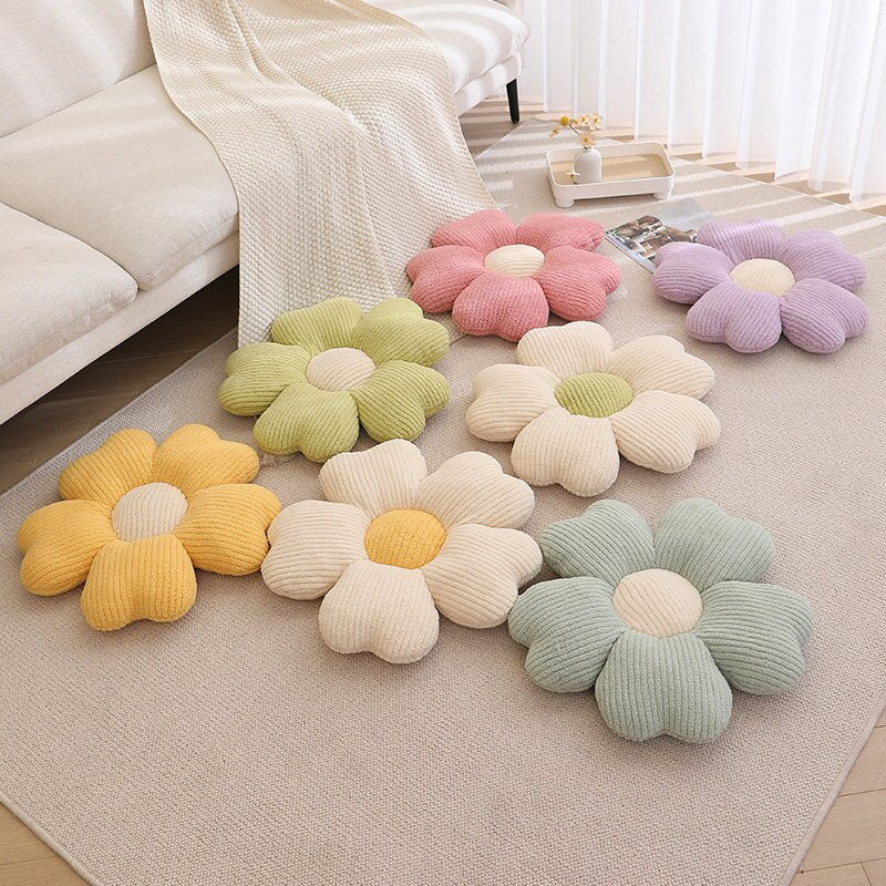 Lisslune | Fluffy Clover Flowers Pillow