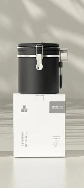 Lisslune | Stylish stainless steel coffee bean containers with date marker and carbon release valve