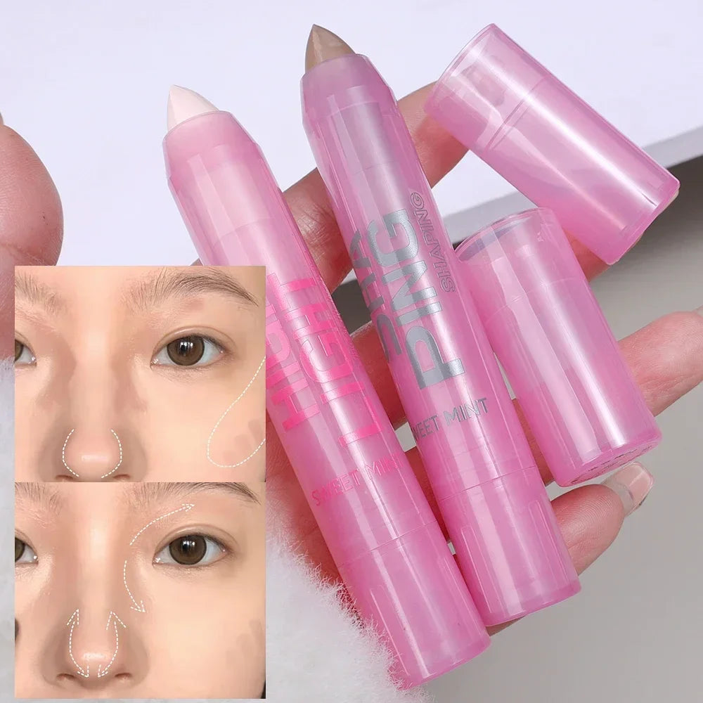 Rynx | Gray Bronzer Highlighter Contour Pencil Waterproof Cream Texture Nose Shadow Contour Pencil Cosmetics Face Brightening Makeup