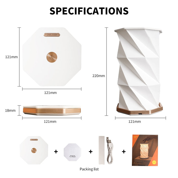 Lisslune | Origami Glow Dimmable Paper Lantern Light