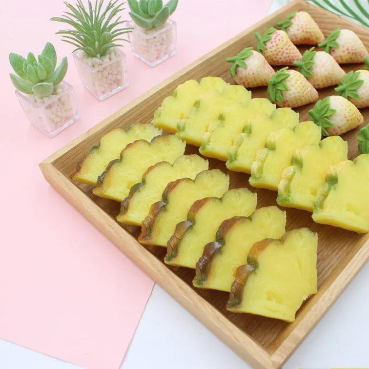 Lisslune | Lively PVC Pineapple Slice - Life-like Artificial Fruit Decoration for Parties and Dessert Tables
