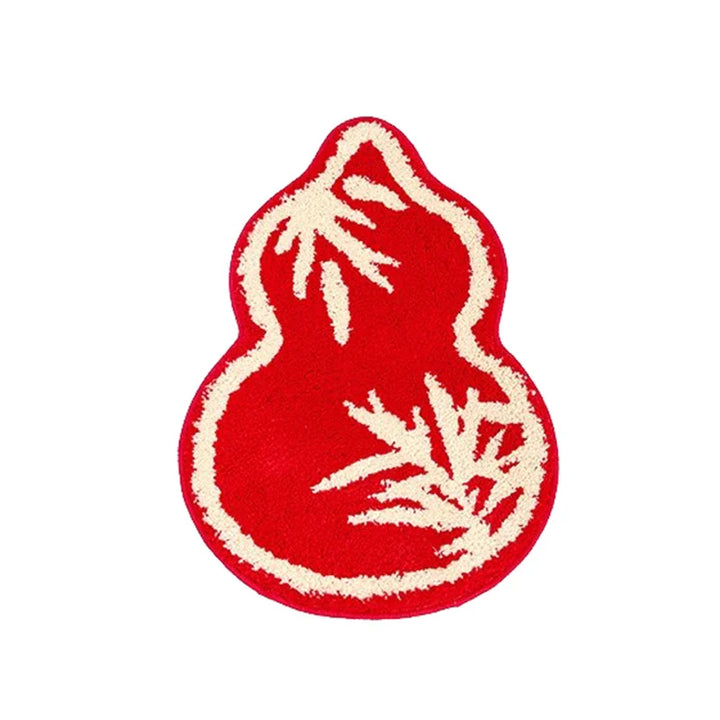 Rynx | Chinese Lantern Tufting Bedroom Rug Red Lucky Pumpkin Living Room Rug Area Mat Bathroom Mat Doormat Aesthetic Home Decor
