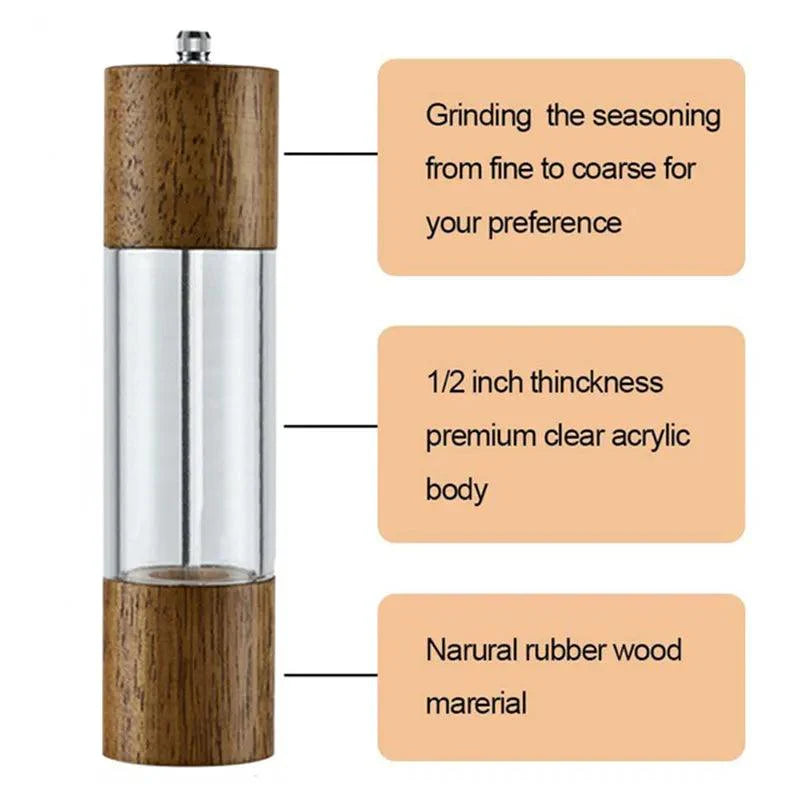 Lisslune | Stylish customizable wooden salt and pepper mills - Enhance your cooking experience