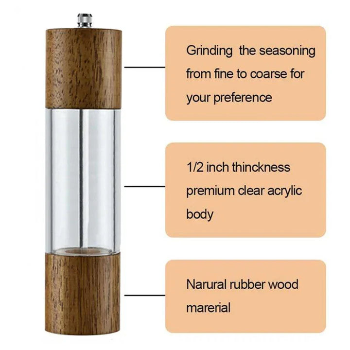 Lisslune | Stylish customizable wooden salt and pepper mills - Enhance your cooking experience