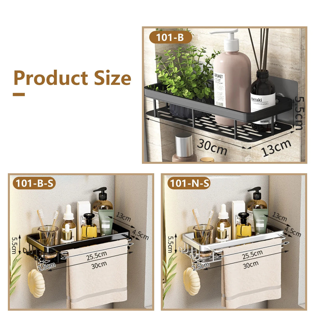 Lisslune | No Drilling Bathroom Shelf