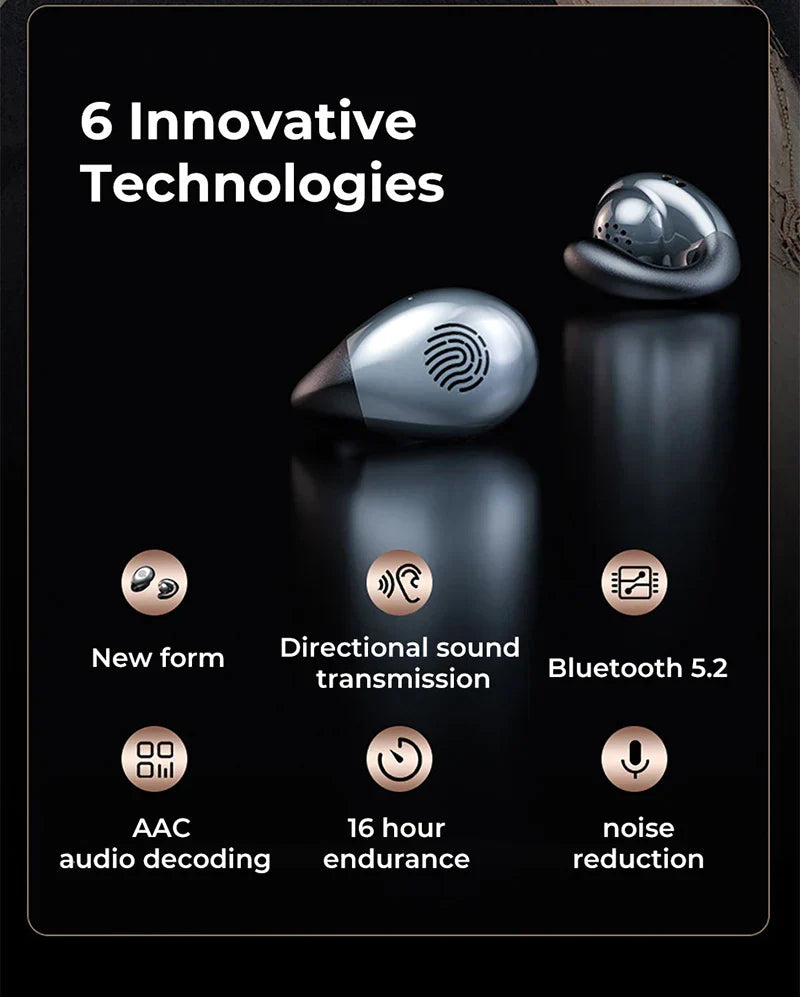 Lisslune | Super Lightweight Bone Conduction Bluetooth Wireless Sports Earphones Headphones