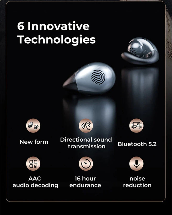 Lisslune | Super Lightweight Bone Conduction Bluetooth Wireless Sports Earphones Headphones