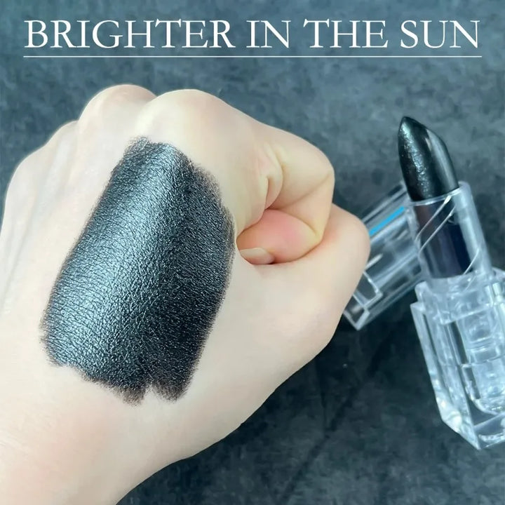 Rynx | Black lipstick for Halloween makeup Waterproof glitter lipsticks Sexy black lip gloss Glossy lip tint Cosmetics Halloween makeup