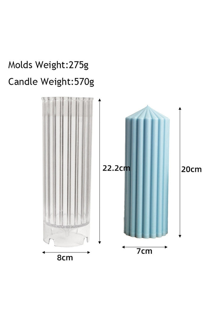 Lisslune | striped pillar candle shape