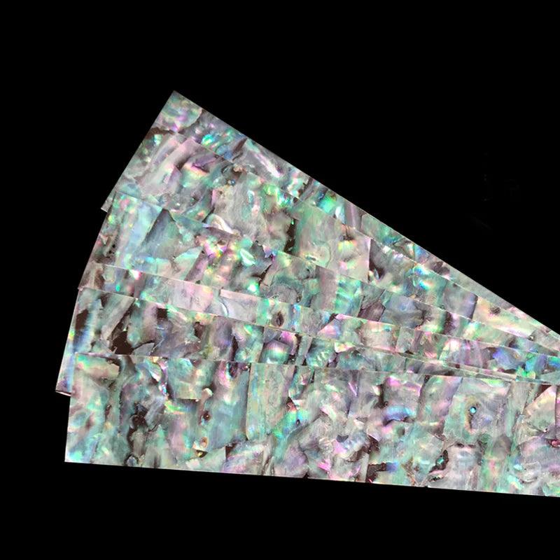 Lisslune | Bright shimmering abalone celluloid guitar head veneer sheet for luthiers - 1PC inlay strip