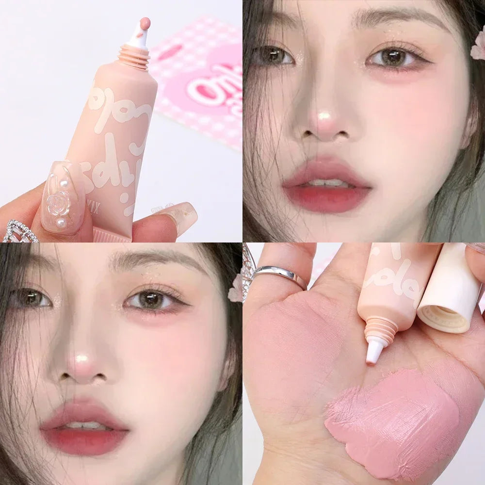 Rynx | Smooth Liquid Blush Cheek Ink Sponge Matte Gentle Face Makeup Blush Pigment Waterproof Long-lasting Creamy Cosmetics