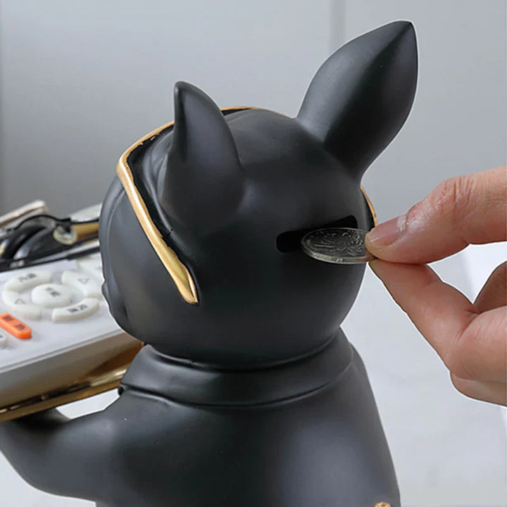 Lisslune | French Bulldog Figurine with Tray for Stylish Decoration