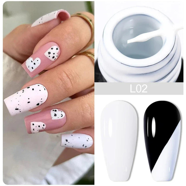 Rynx | 5ML Silver Metallic Painter Liner Gel Nail Polish Super Bright Mirror Drawing Gel Semi Permanent Line French Nail Art