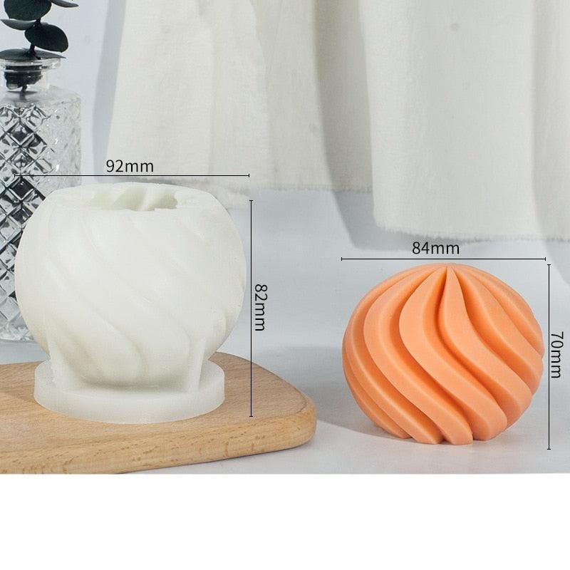 Lisslune | Creative spiral column silicone mold for unique candle and soap making!