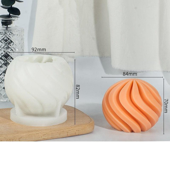 Lisslune | Creative spiral column silicone mold for unique candle and soap making!