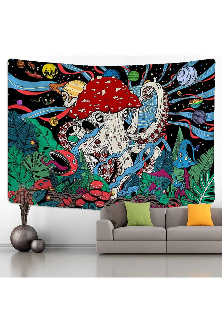 Lisslune | Mushroom Wonderland Wall Tapestry