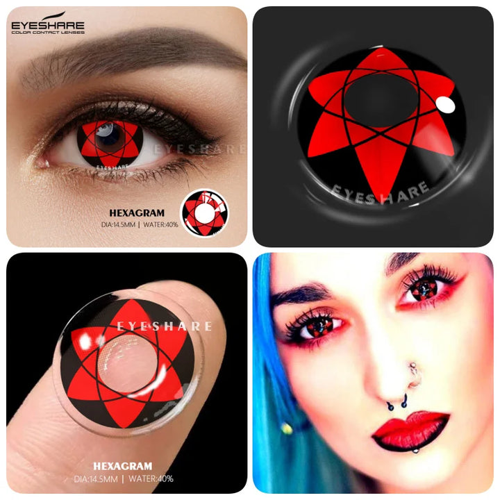 Rynx | 1 Pair Colored Contact Lenses for Eyes Cosplay Contact Lenses Blue Lenses Halloween Lens Cosmetics Pupils Eye Color Lens