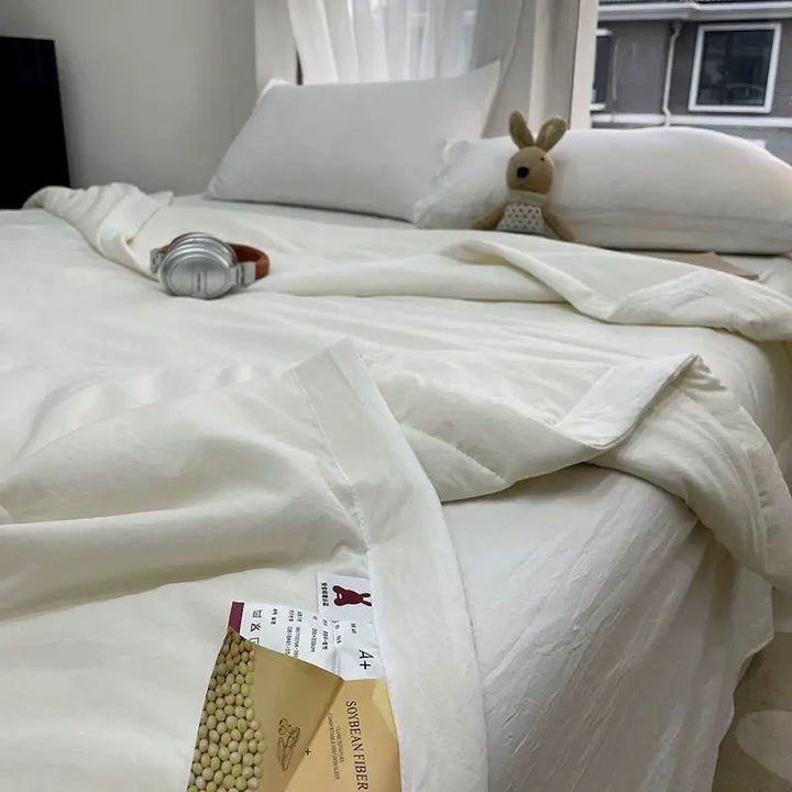 Rynx Korean Ins Bedding Set, Luxury Duvet Cover, Pillowcase Flat Sheet, Simple Girl Princess Ruffle Home Textiles