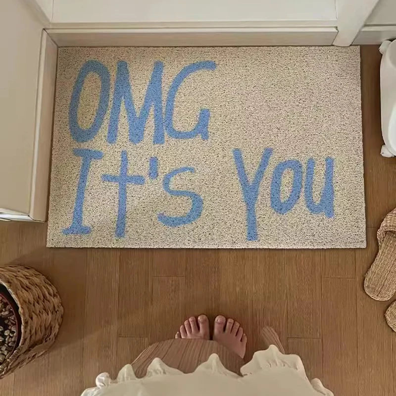 Rynx | PVC Letters Welcome Doormat Nordic Cuttable Entrance Mat Carpet Anti-Dust Floor Mat Outdoor Aesthetic Home Decor