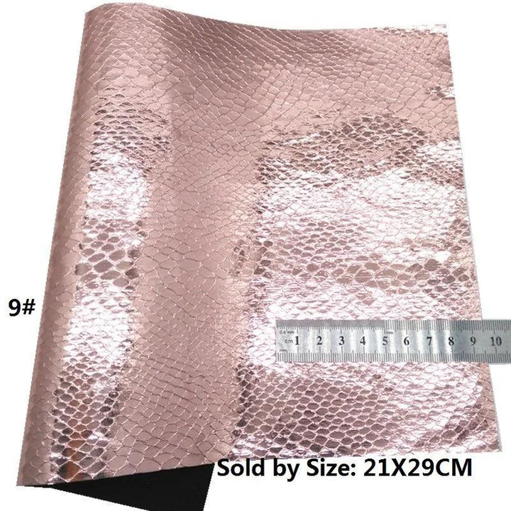 Lisslune | Shiny Pink Tiger & Snake Synthetic Leather DIY Craft Kit