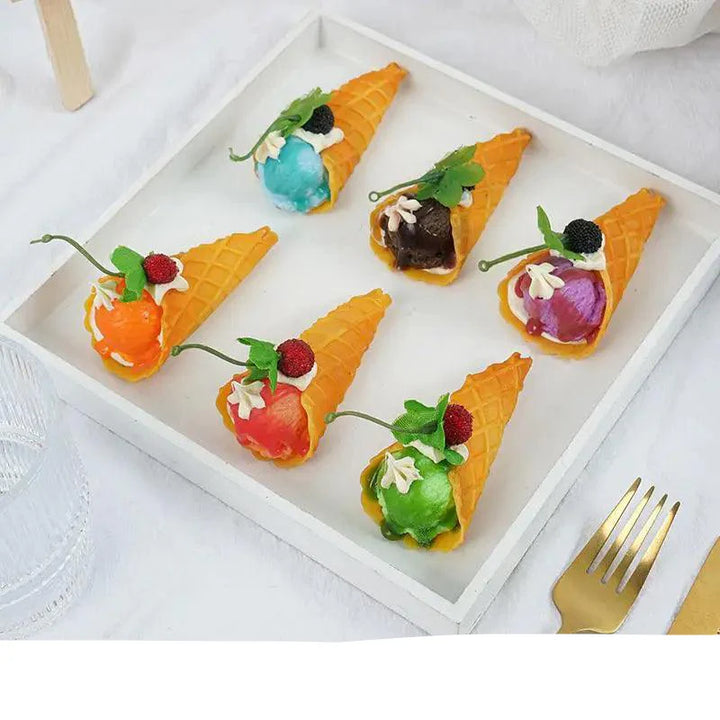 Lisslune | Playful Set of 6 Colorful PU Foam Cake Magnets for Creative Home Styling and Photography