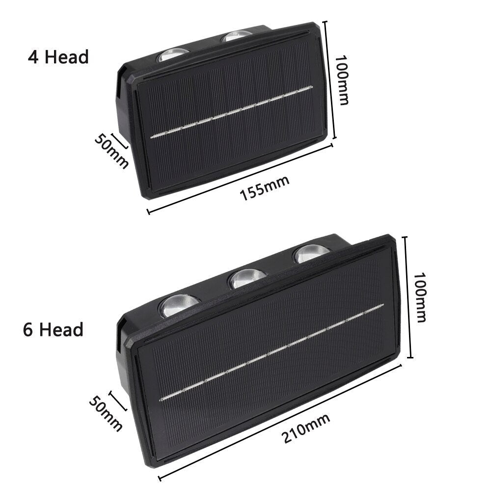 Lisslune | Solar LED Up/Down Outdoor Wall Light Waterproof