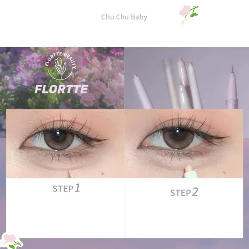 Rynx | Double Head Eyeshadow Eyeliner Silkworm Pencil Matte Pearl Glitter Eyeshadow Liner Pencil Highlighter Pencil Eye Makeup