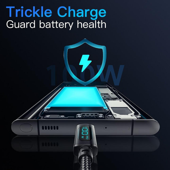 Lisslune | Essager Advanced Smart LED USB C Charging Cable - Fast 100W Power & High Speed Data Transfer