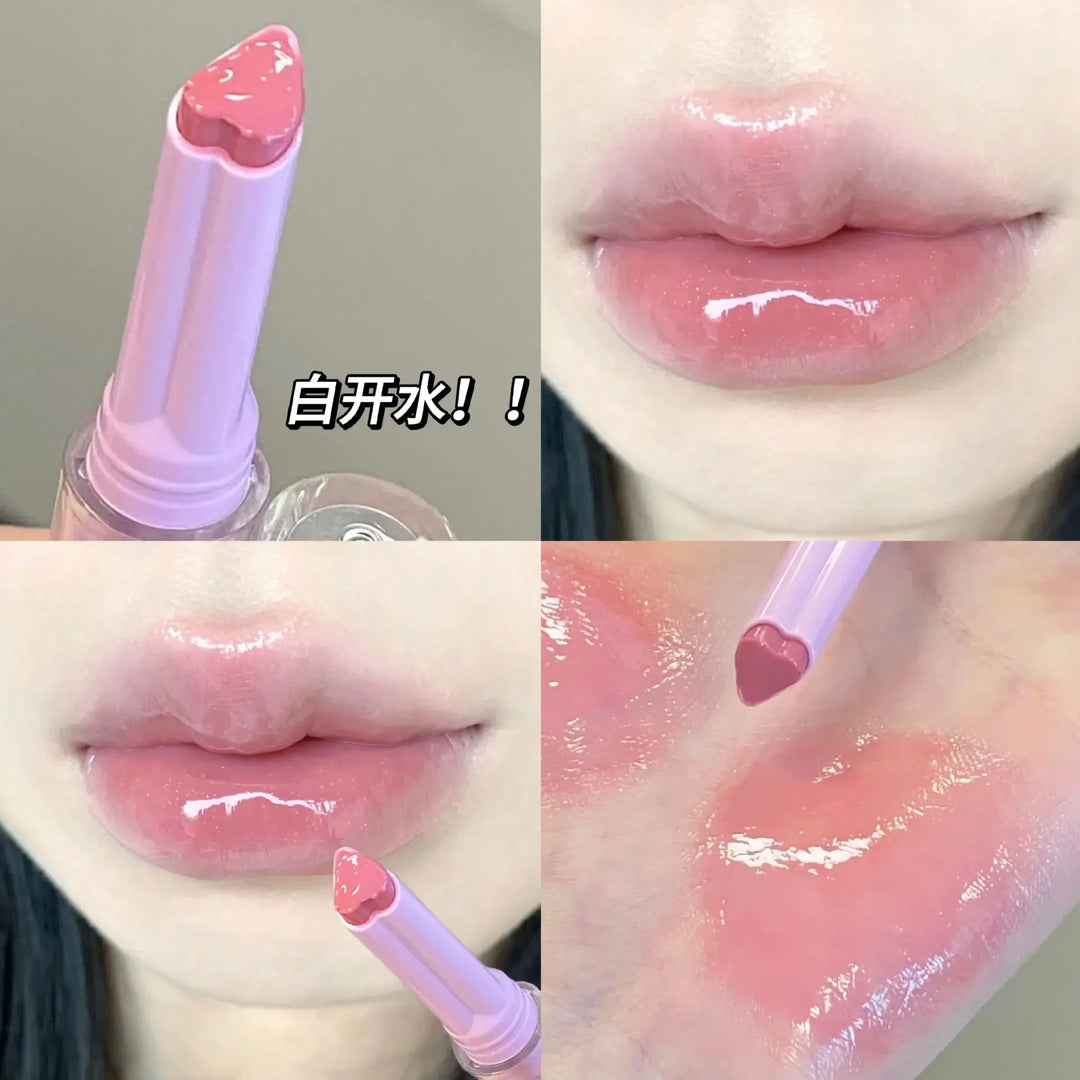 Rynx | Mirror Lacquer Solid Lip Lacquer Tint Flower Water Light Heart Shape Lipstick Sweet Rabbit Jelly Lipstick Korean Lip Tint Makeup