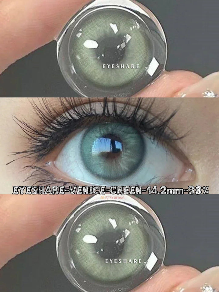 Rynx | 2pcs Color Contact Lenses Gray Soft Contact Naturally Cosmetic Color Lenses Blue Beautiful Pupils Annual Use