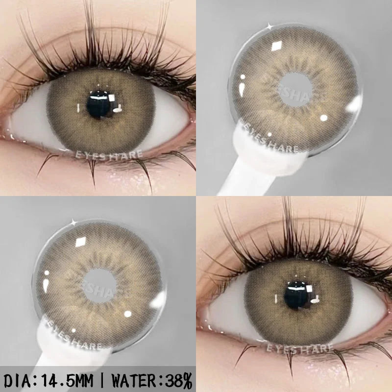 Rynx | Colorful Contact Lenses for Eyes 1 Pair Stylish Blue Eye Lenses Brown Lenses Gray Pupils Annual Cosmetic Green Lenses