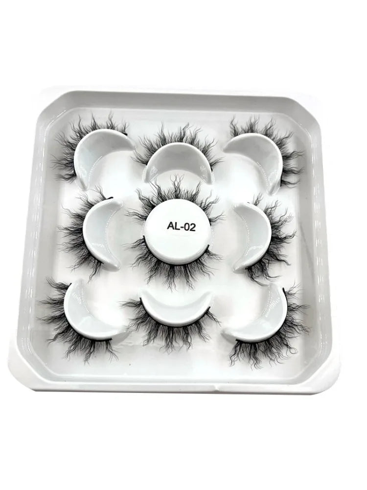 Rynx | New 5D Fluffy Curly Wool Lashes Minke Lashes Soft Natural Realistic Messy End Eye Extension Thick False Eyelashes Hotsale