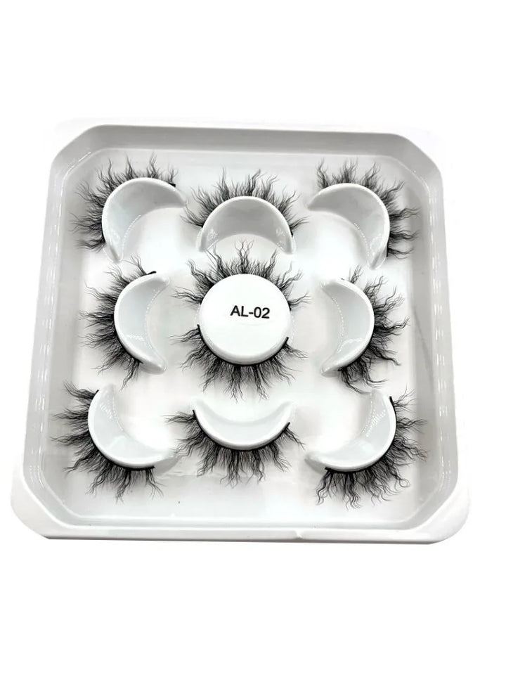 Rynx | New 5D Fluffy Curly Wool Lashes Minke Lashes Soft Natural Realistic Messy End Eye Extension Thick False Eyelashes Hotsale