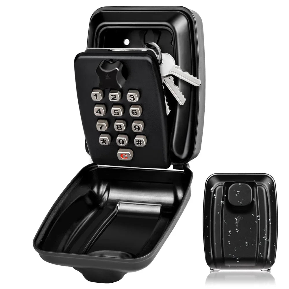 Lisslune | Waterproof Wall-Mounted Key Safe Box – Outdoor Lockable Key Storage with Combination Code