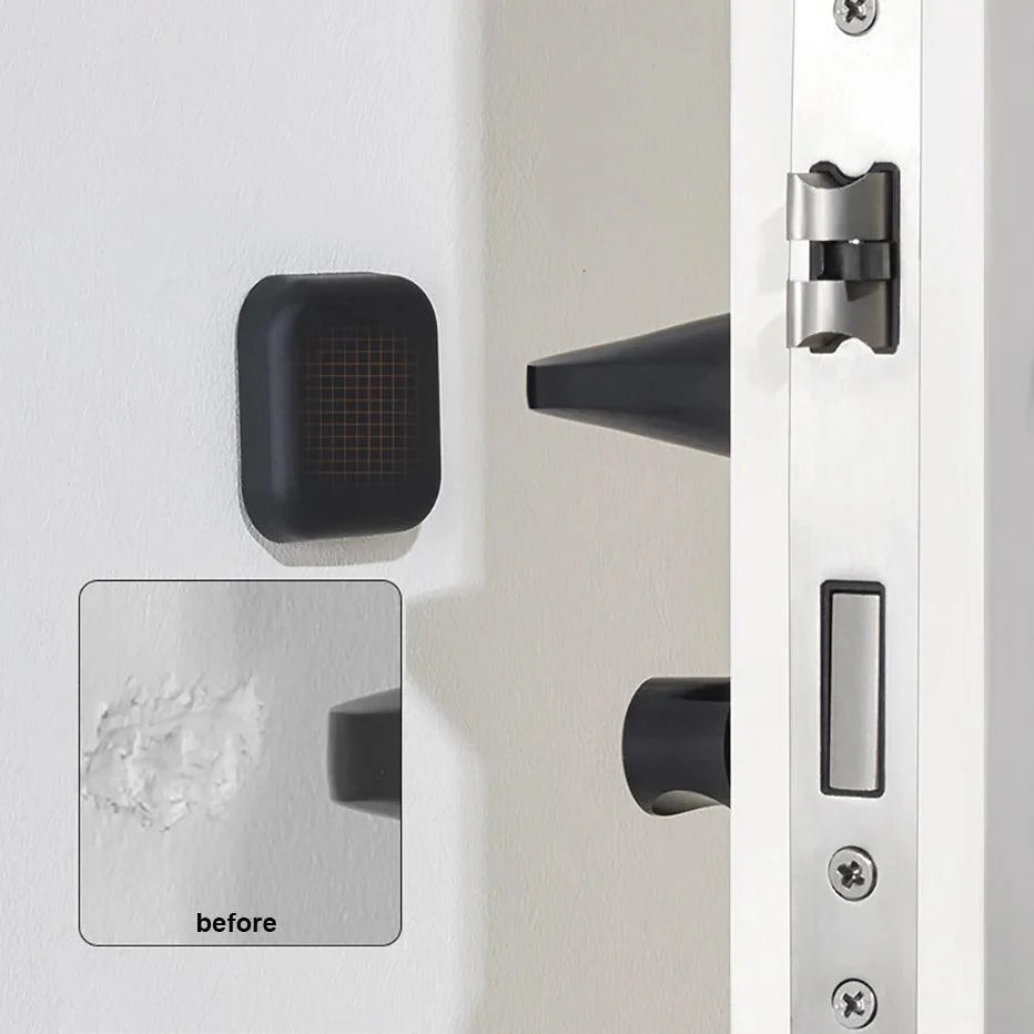 Lisslune | Self-Adhesive Silicone Caps for Door Handles - Elegant Shock-Absorbing Wall Protectors (Single Unit)