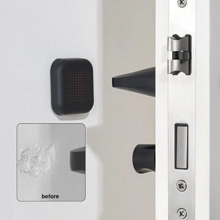 Lisslune | Self-Adhesive Silicone Caps for Door Handles - Elegant Shock-Absorbing Wall Protectors (Single Unit)