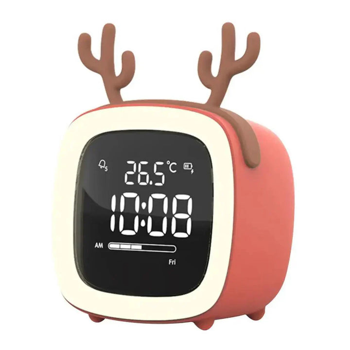 Lisslune | Cartoon Bunny LED Alarm Clock with Night Light – Rechargeable, Cute Digital Display for Kids & Bedrooms