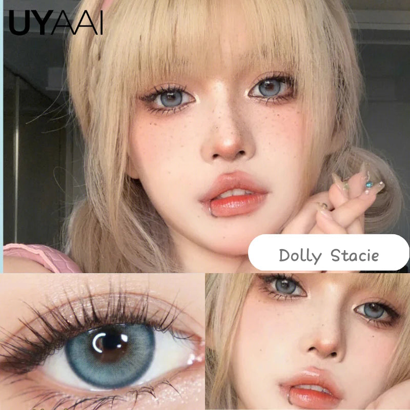 Rynx | 1 Pair Korean Color Contacts for Eyes Cosplay Lenses Large Eye Makeup Pink Lens