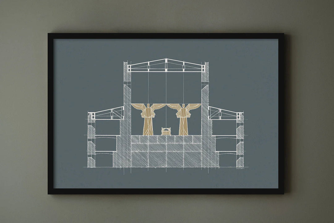 Lisslune | Temple Sketch Canvas Poster