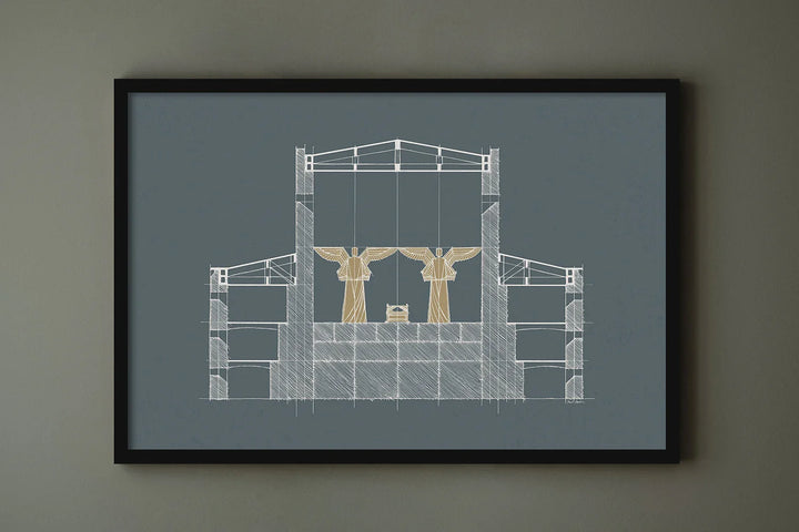 Lisslune | Temple Sketch Canvas Poster