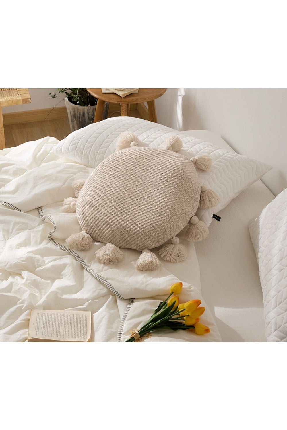 Lisslune | Tassel round seat cushion