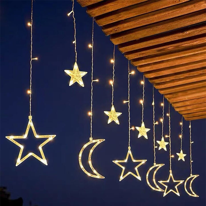Lisslune | Solar Moon Star Lamp LED String Lights Decoration
